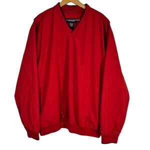 Men’s Izod XFG Red Golf Pullover Jacket Size L